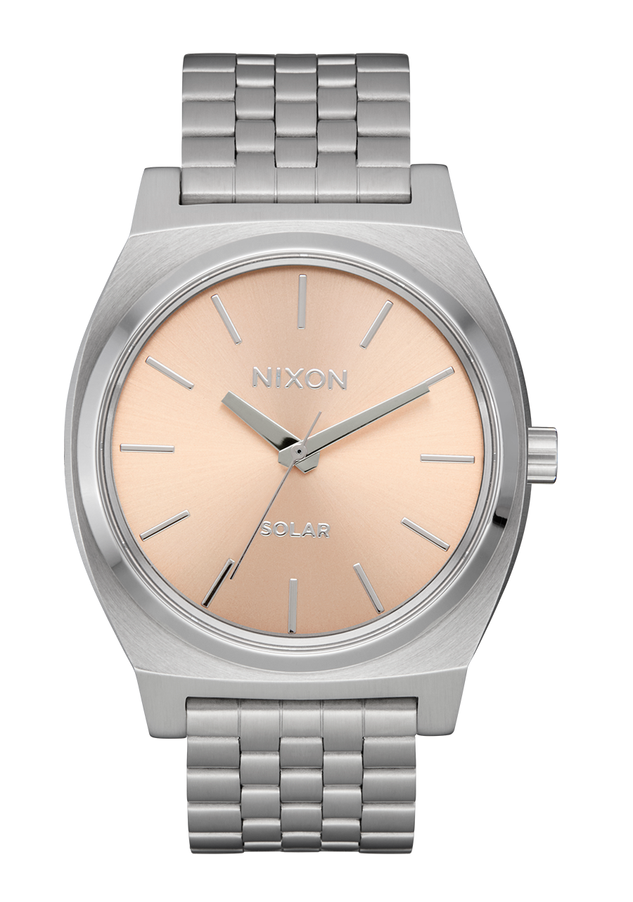 Time Teller Solar - Silver / Salmon View 1