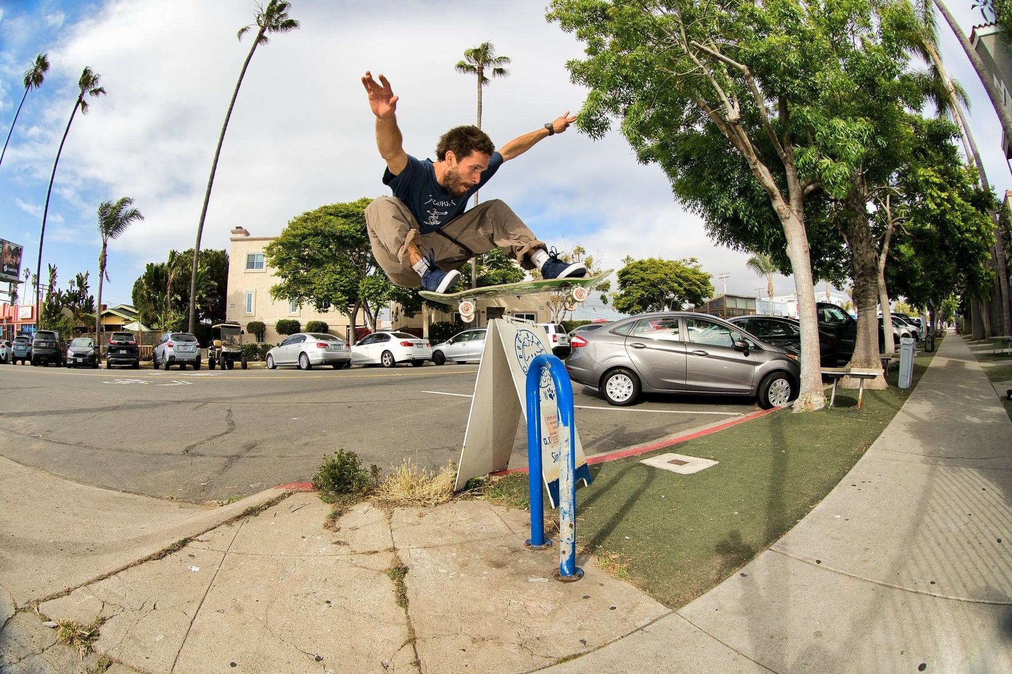 Nixon Team member John Gardner pops an ollie