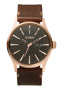 Sentry Leather - Rose Gold / Gunmetal / Brown View 1