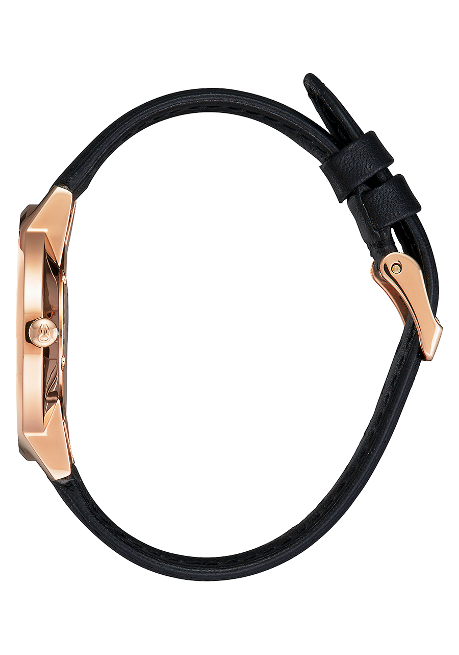 
Nixon Porter Leather Watch - Analog - Rose Gold / Black - View 2