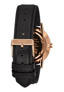 
Nixon Porter Leather Watch - Analog - Rose Gold / Black - View 3