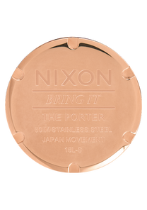
Nixon Porter Leather Watch - Analog - Rose Gold / Black - View 4