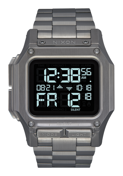 Regulus Stainless Steel Watch | Gunmetal | Digital – Nixon EU