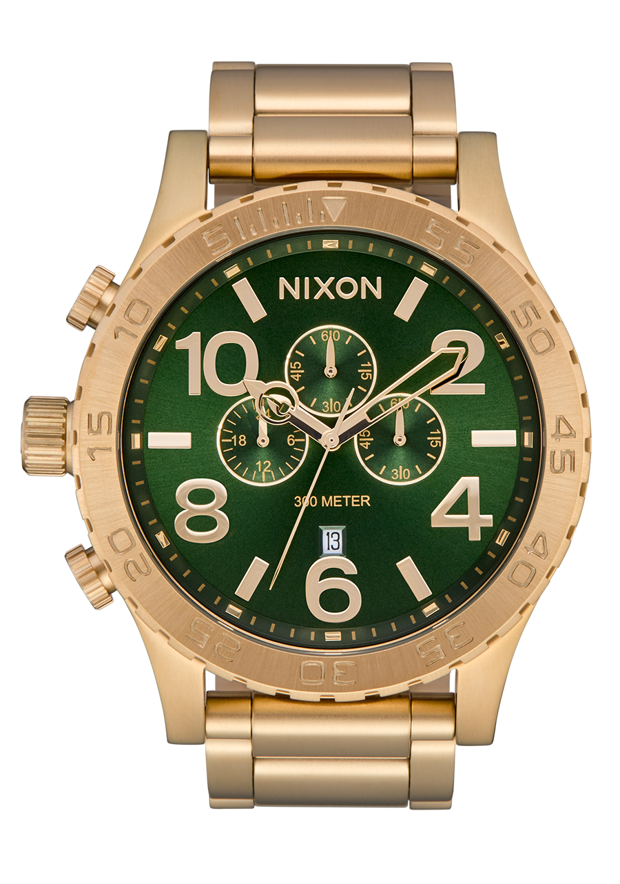 51-30 Chrono - Gold / Green Sunray View 1