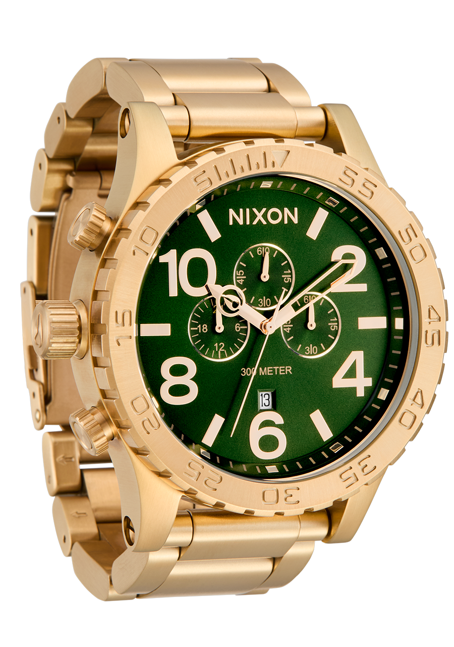 51-30 Chrono - Gold / Green Sunray View 2
