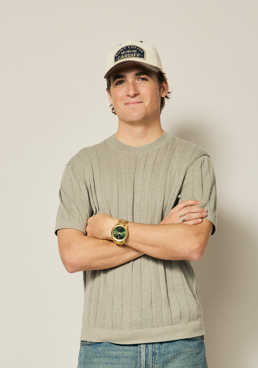 Corporal Stainless Steel - All Gold / Green Sunray