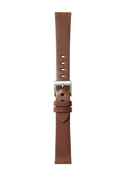 16mm Veg Tanned Leather Band - Olive View 2