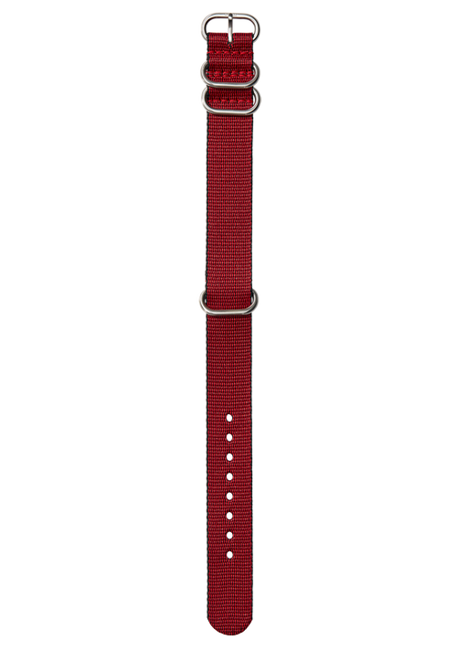 20mm Nylon #TIDE One Piece Band - Red / Black