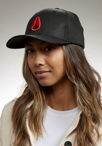 Deep Down Flexfit Athletic Fit Hat - Black / Red View 7