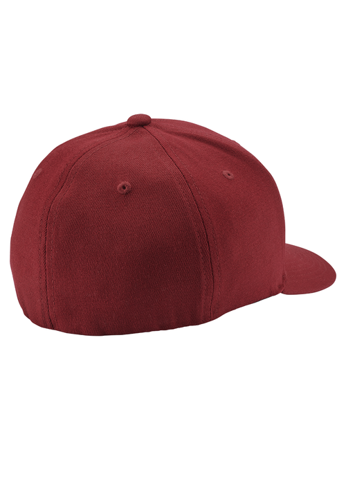 Deep Down Flexfit Athletic Fit Hat - Burgundy / White