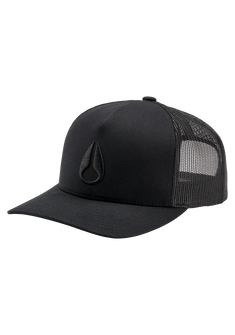 Iconed Trucker Hat - Black / Black