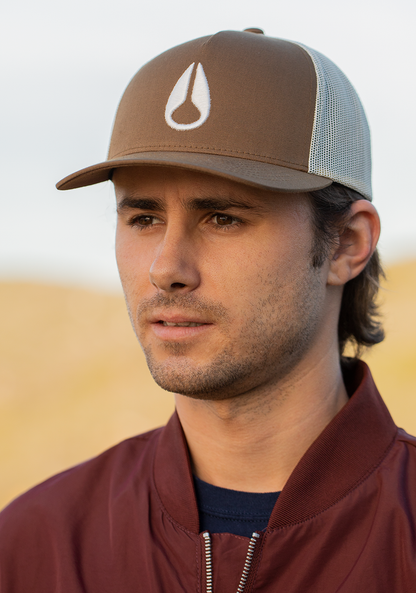 Iconed Trucker Hat - Brown / Off White View 8