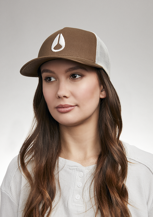 Iconed Trucker Hat - Brown / Off White