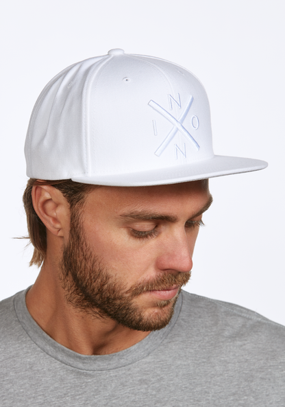 Exchange Snapback Hat - White / Gray View 6