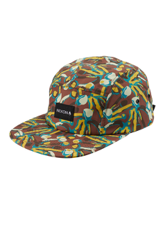 Mikey 5 Panel Hat - Brown / Multi