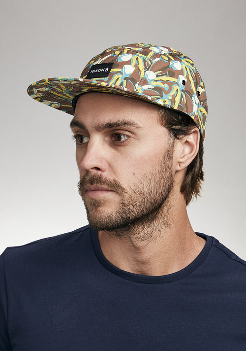 Mikey 5 Panel Hat - Brown / Multi