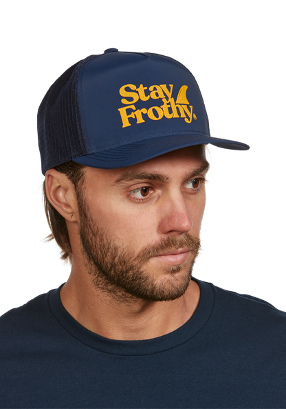 Frothy Snapback Hat - Midnight Blue / Dark Yellow View 6