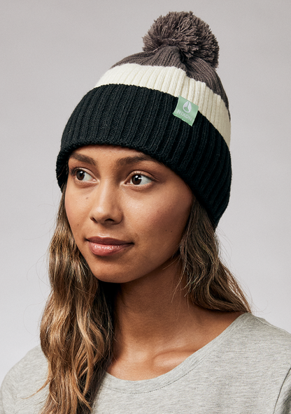 Schrader Pom Beanie - Gray / Black View 5