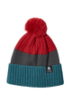 Schrader Pom Beanie - Dark Cedar / Red