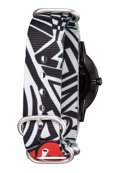 Rolling Stones 20mm Recycled One Piece Band - Black / Gray View 5