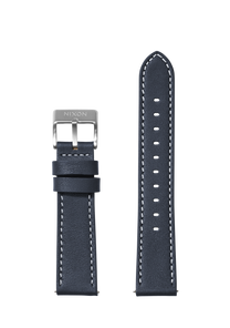 23mm Stitched Leather Band - Navy View 1