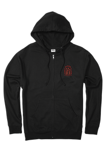 Temple Zip Hoodie - Black View 1