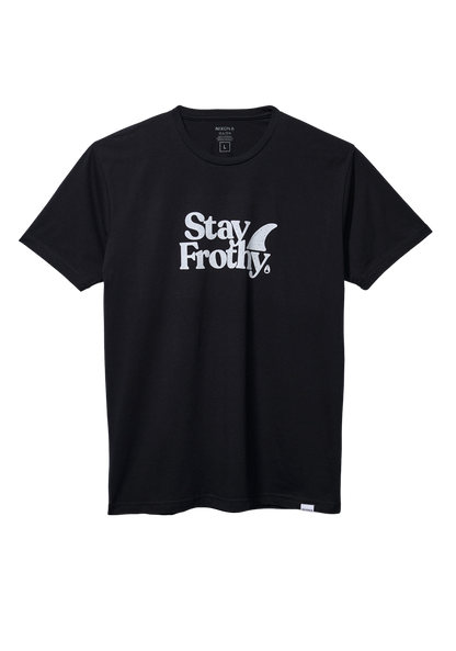 Stay Frothy Repreve® T-Shirt - Black / White View 1