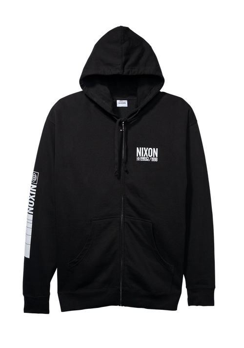 Track Zip Hoodie - Black / White