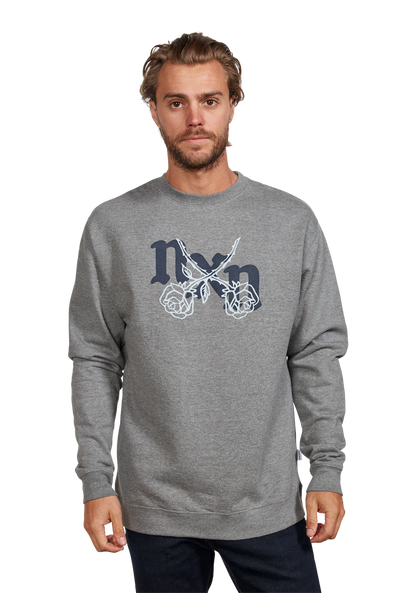 Rosas Crew Sweatshirt - Dark Heather Gray / Gray View 3